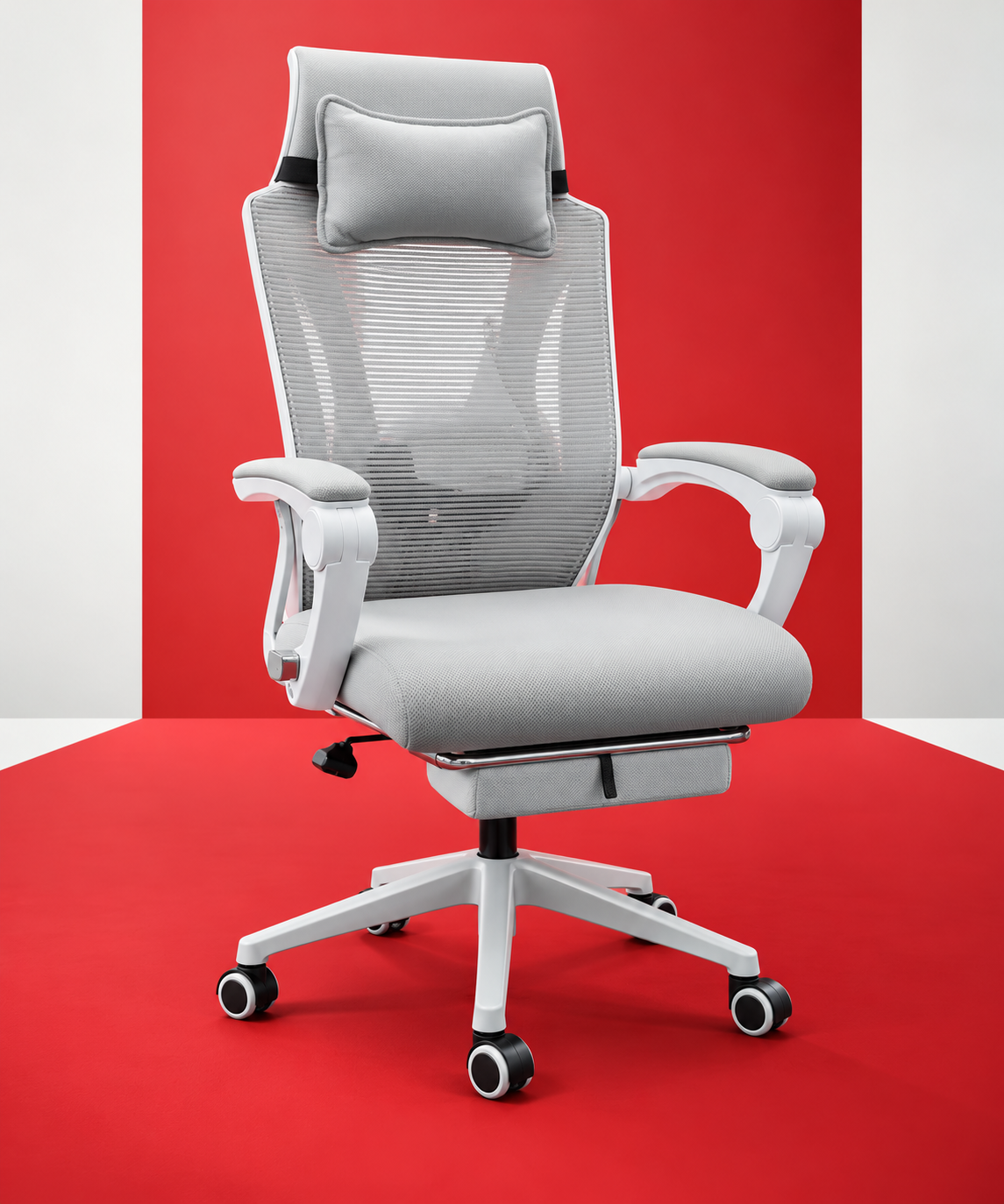 Modern Ergonomic Chair in Red Studio