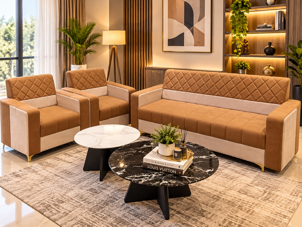 Warm Modern Living Room Showcase