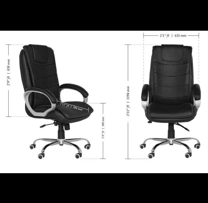 Rakkahf CH016 Preminum Leatherate Revolving  Chair for Boss