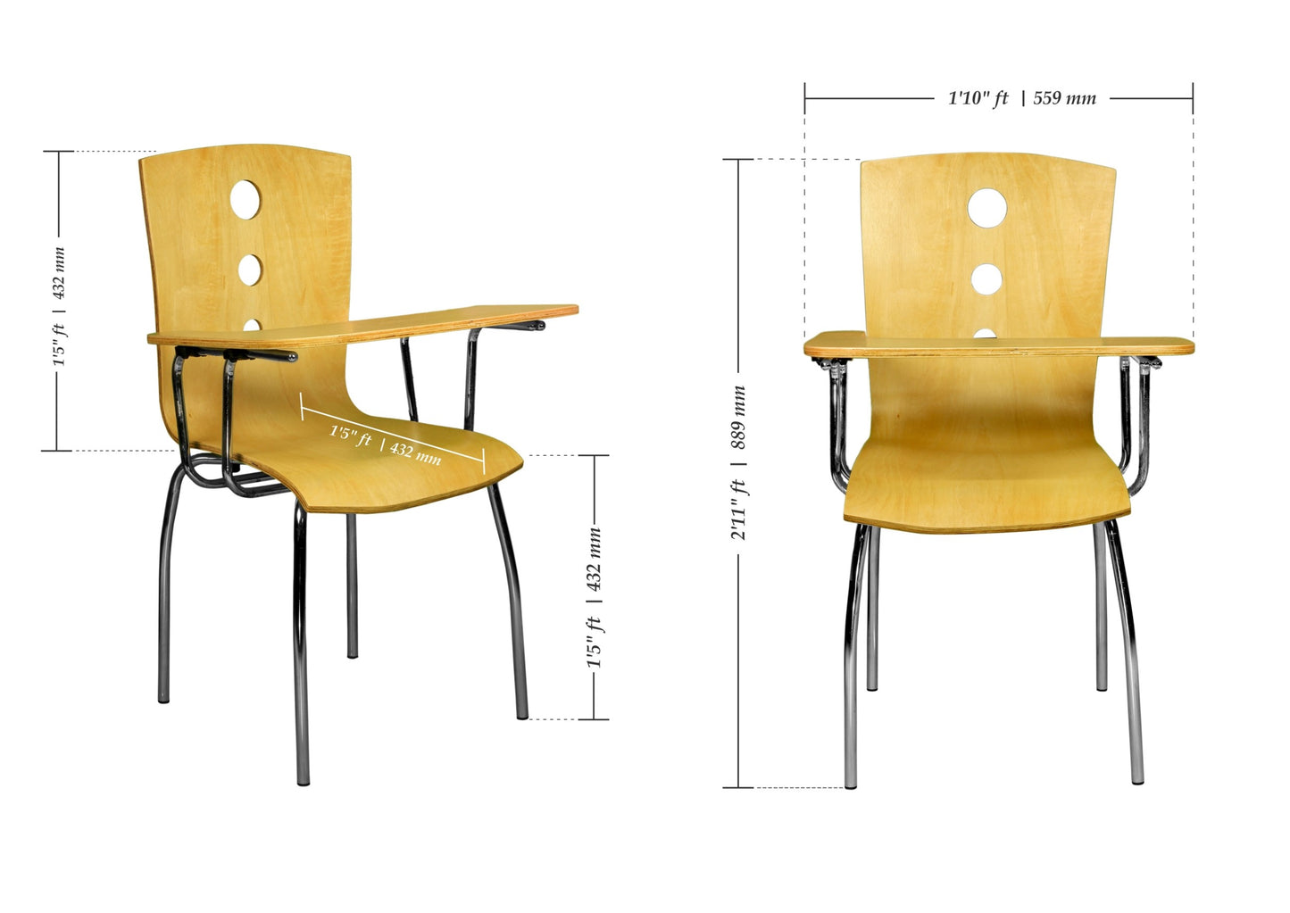 Rakkahf CH012 Executive Study Table with writing Pad