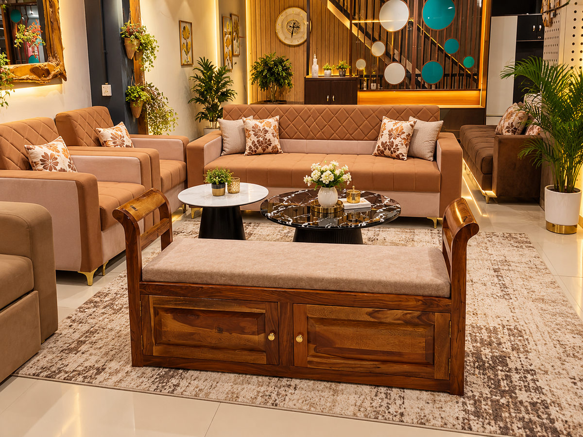 Warm Modern Living Room Showcase