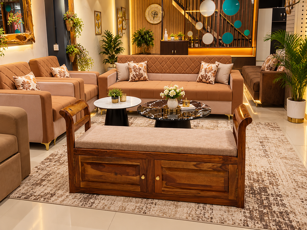 Warm Modern Living Room Showcase